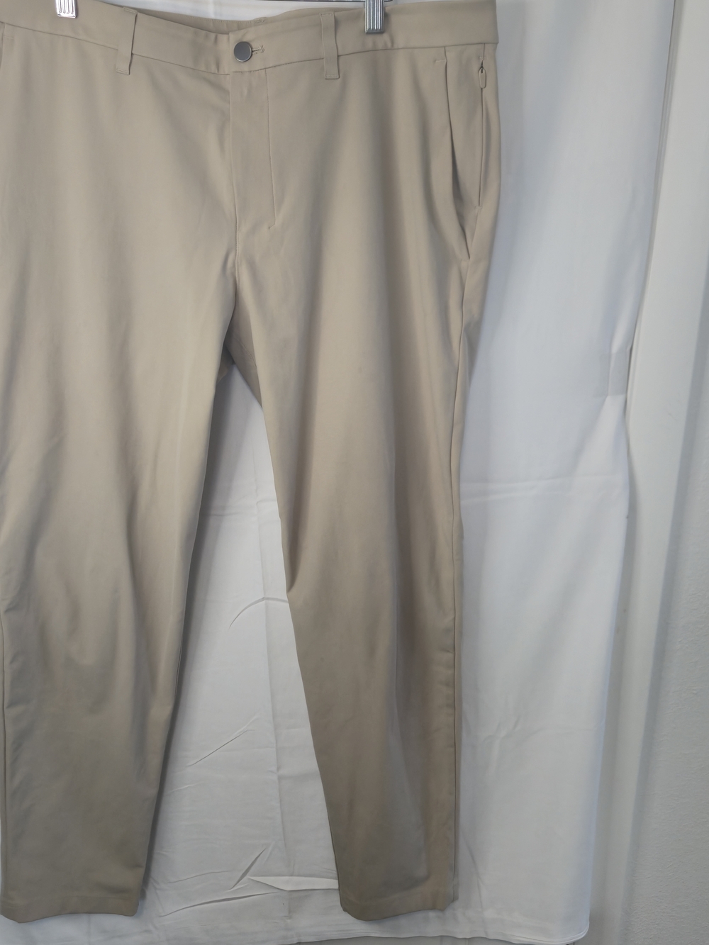 lululemon ABC Slim-Fit Trouser 36 Warpstreme raw Linen Khaki 0548